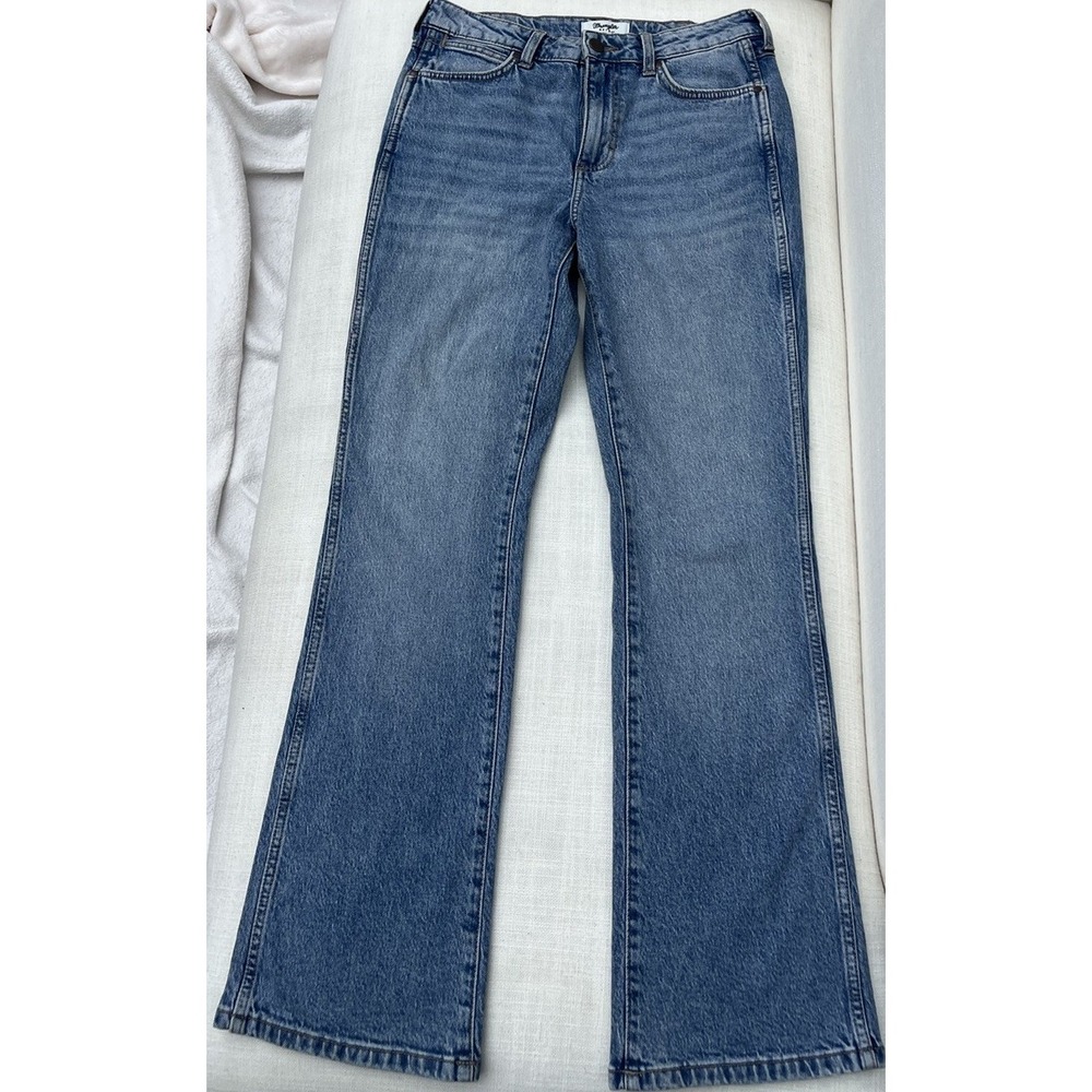 Wrangler Retro Bailey Women Blue Jeans High Rise Bootcut Size 27 X 32 Med Wash